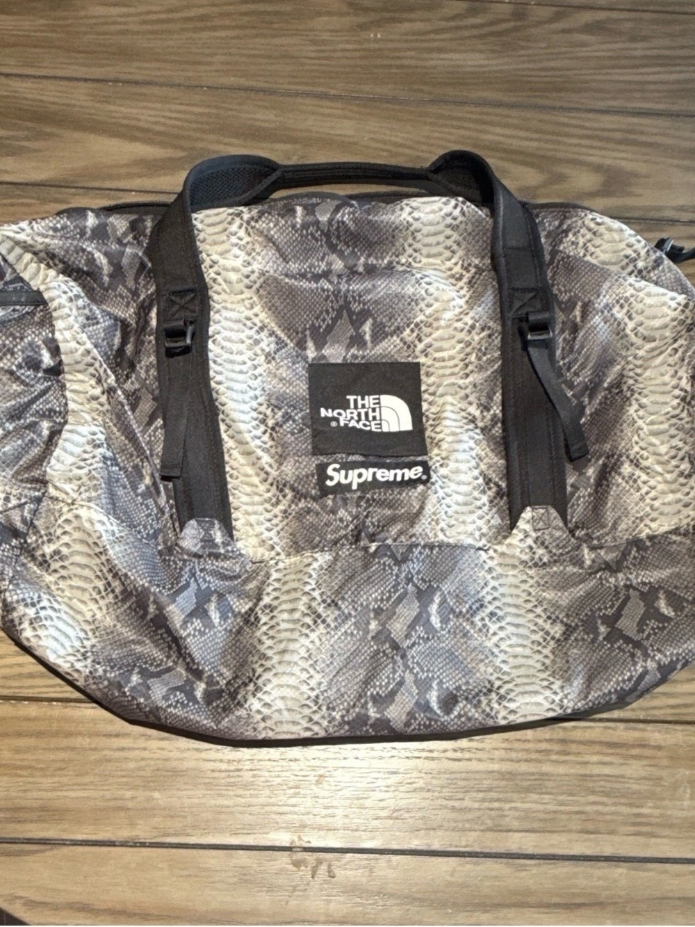 Supreme x The North Face Snake Print Flyweight Duffle Bag One Size